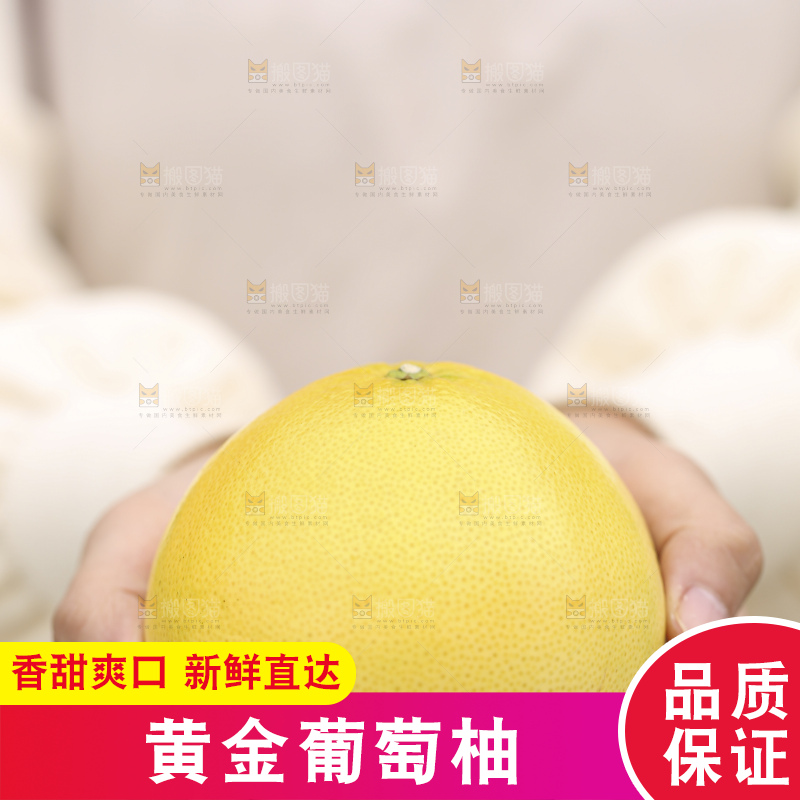 手里拿着黄金葡萄柚