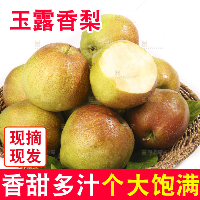 白底上的玉露香梨