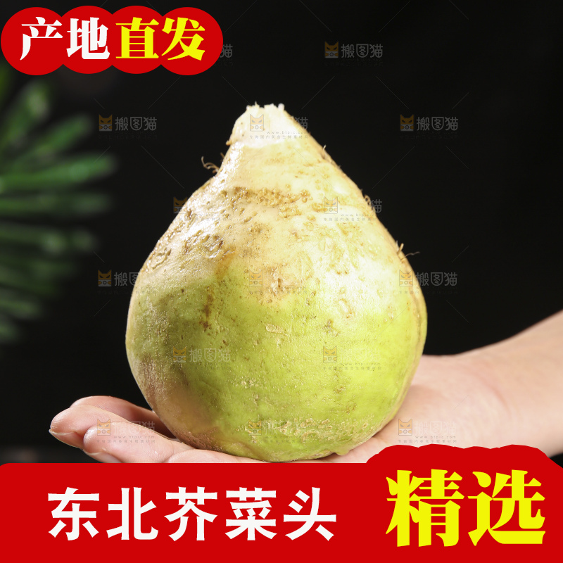 深底上放着芥菜头