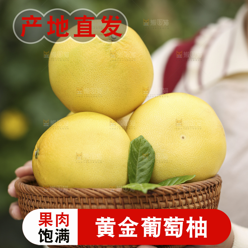 手里拿着黄金葡萄柚
