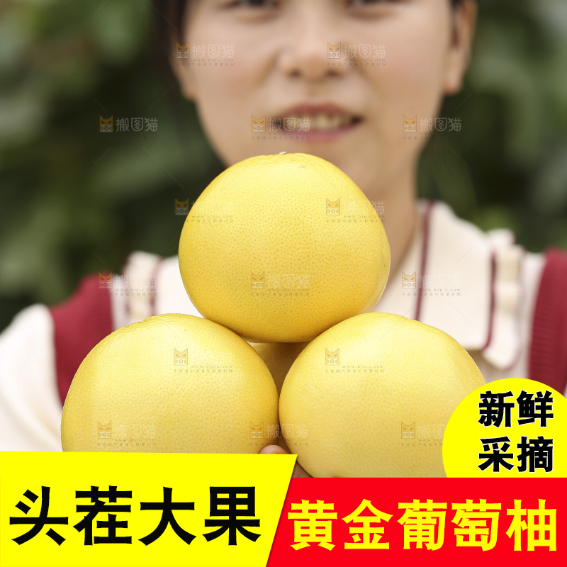 手里拿着黄金葡萄柚