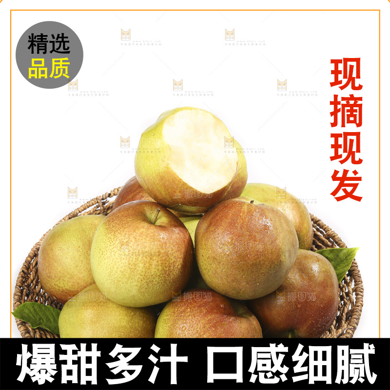 白底上的玉露香梨