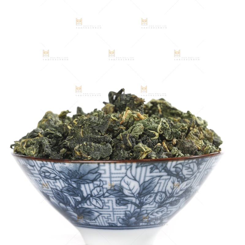 白底上的桑叶茶