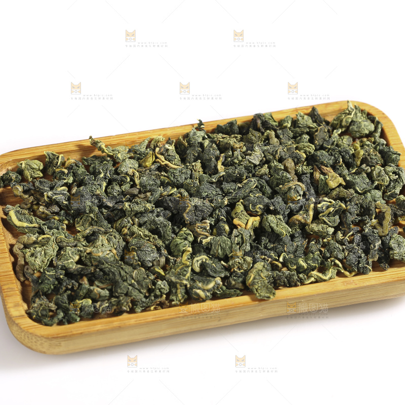 白底上的桑叶茶