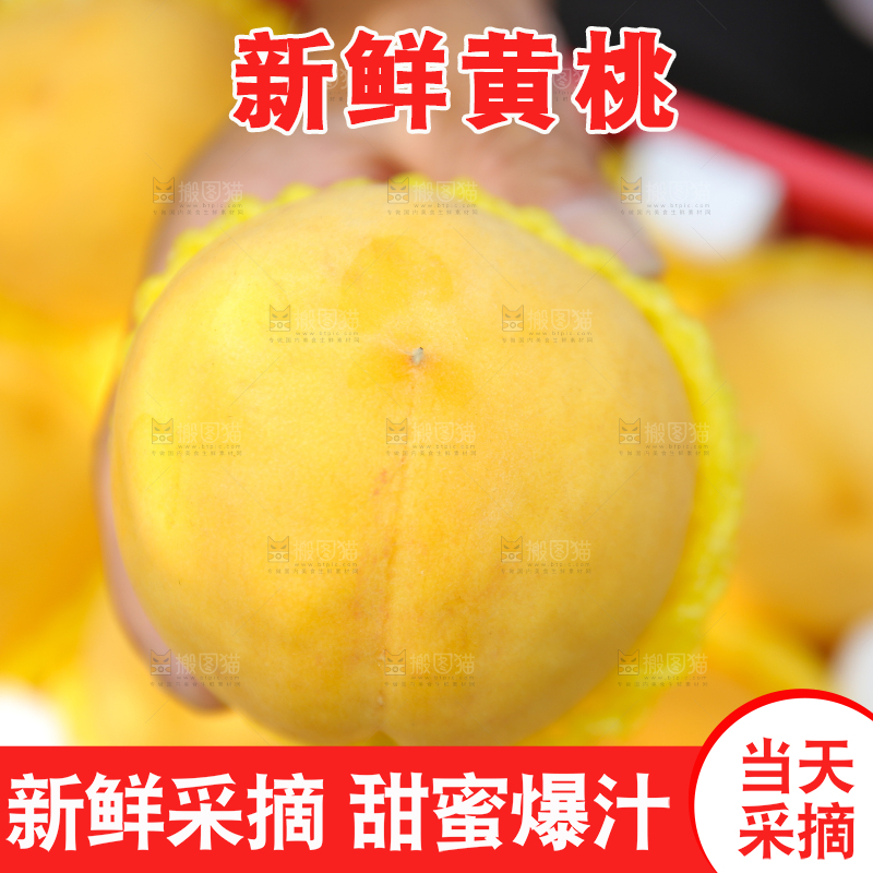 手里拿着炎陵黄桃
