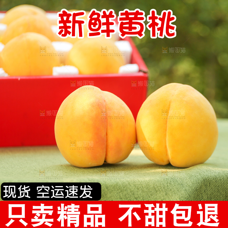 手里拿着炎陵黄桃