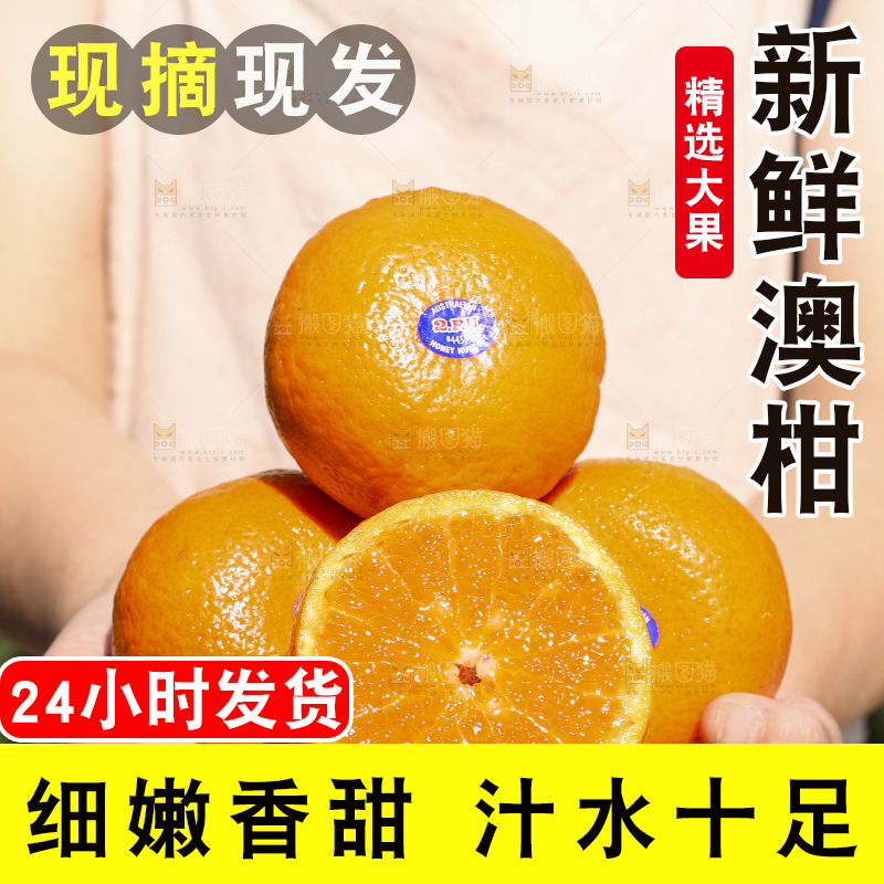 手里拿着进口澳柑