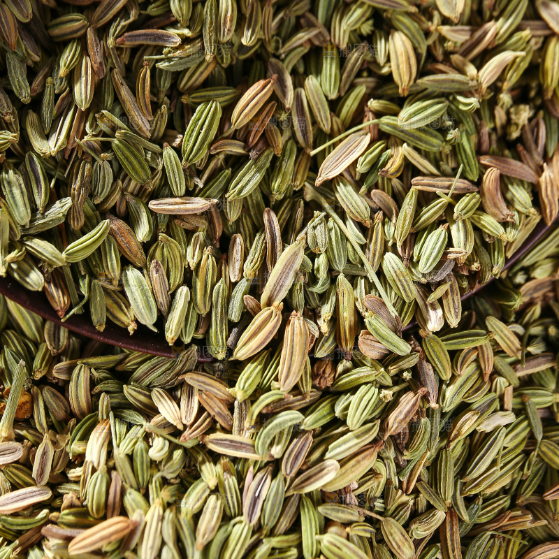 木底上的小茴香籽