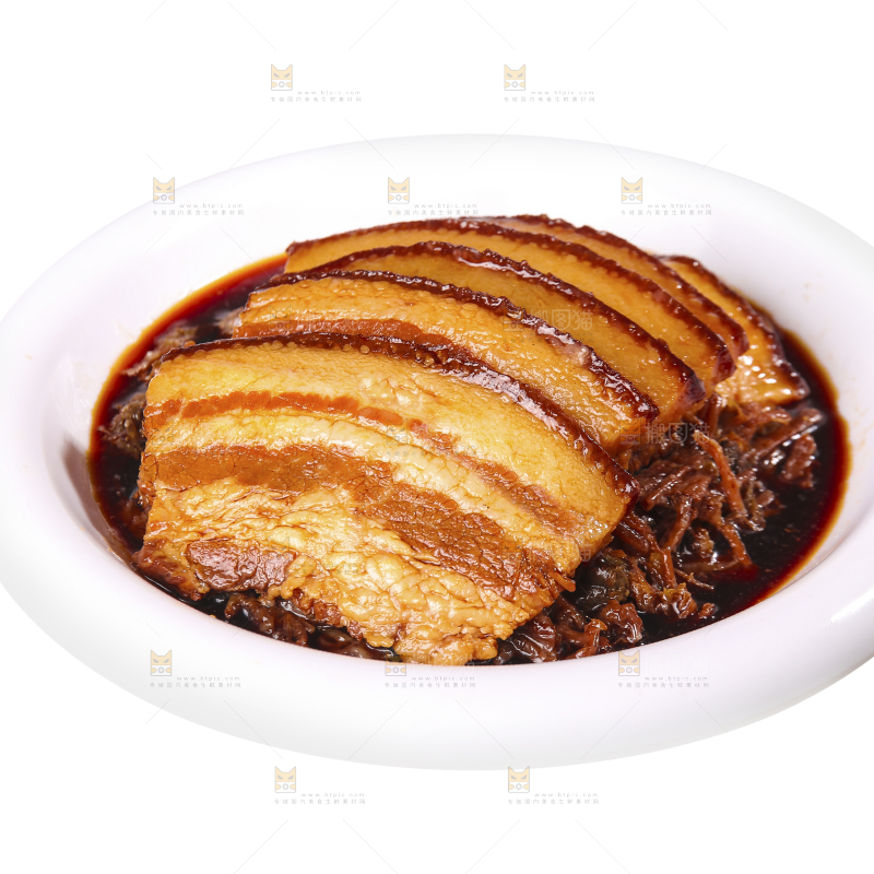 白底上的梅干菜扣肉