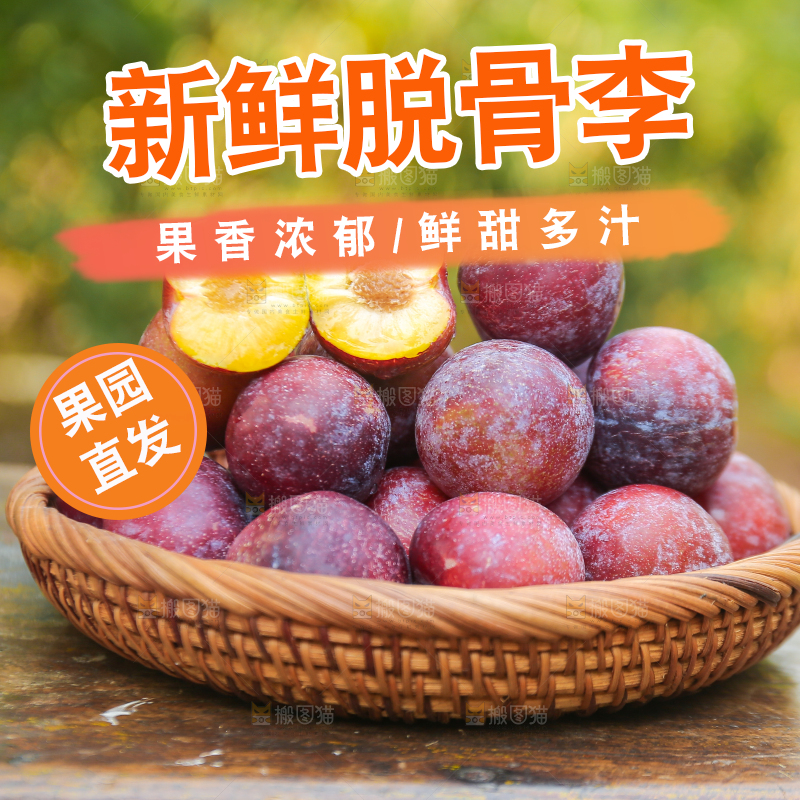 木底上放着红脱骨李