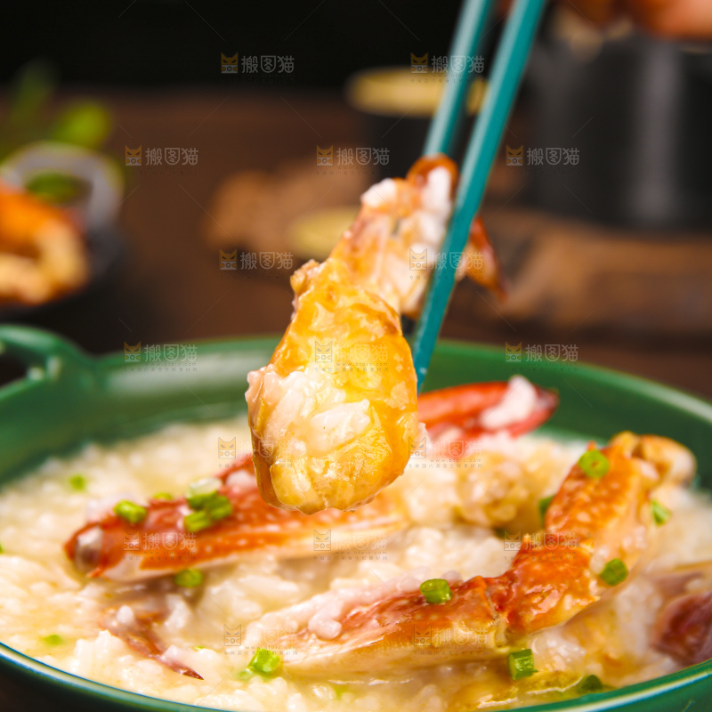 深底上的蟹粥