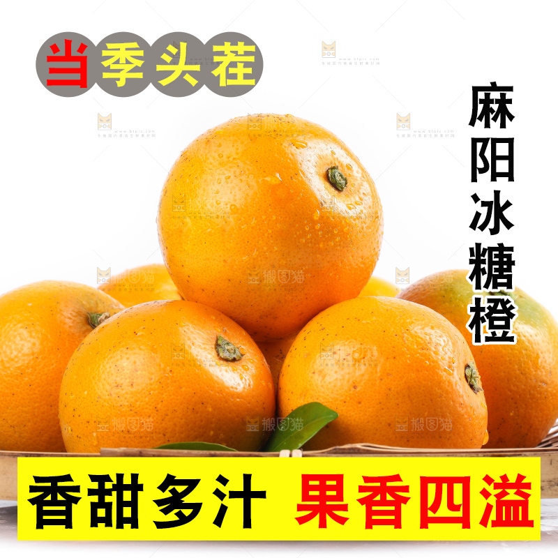 白底上的麻阳冰糖橙