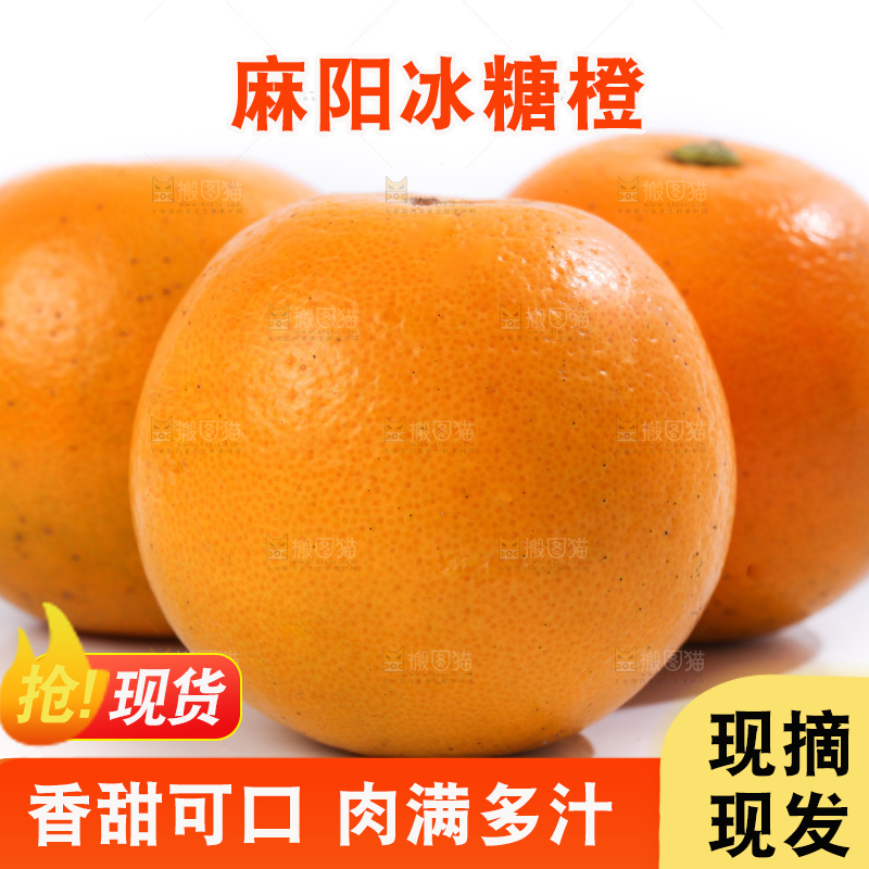 白底上的麻阳冰糖橙