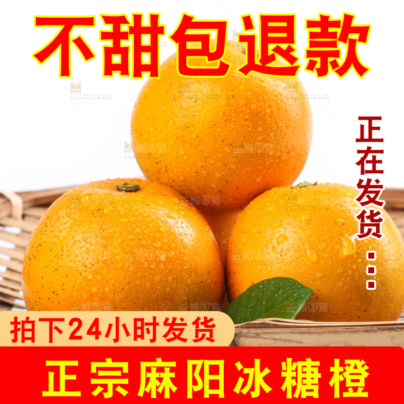 白底上的麻阳冰糖橙