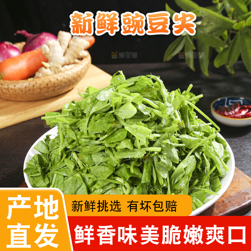 深底上的豌豆尖