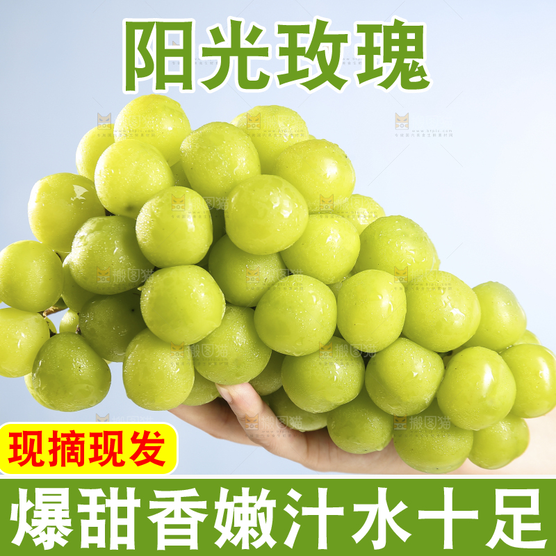 手里拿着阳光玫瑰