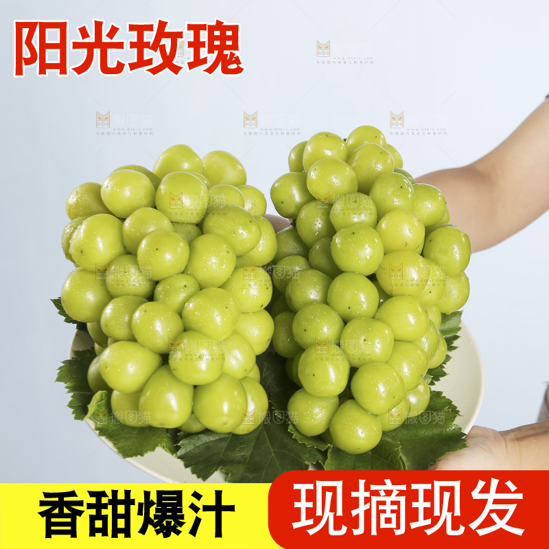 手里拿着阳光玫瑰