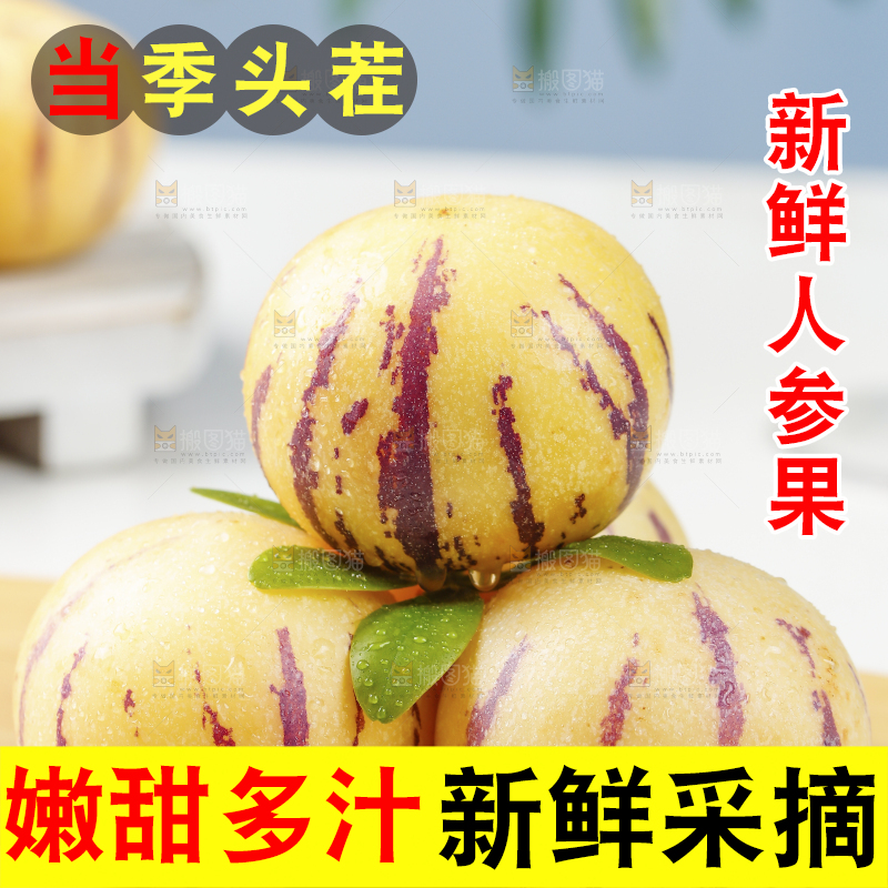 浅底上摆放着黄肉人参果