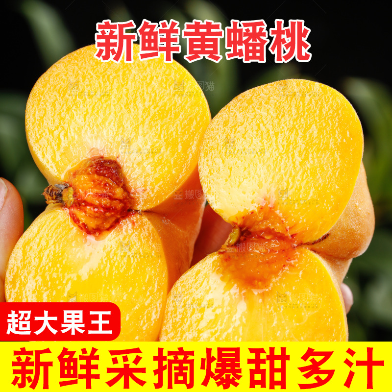 深底上的黄毛蟠桃