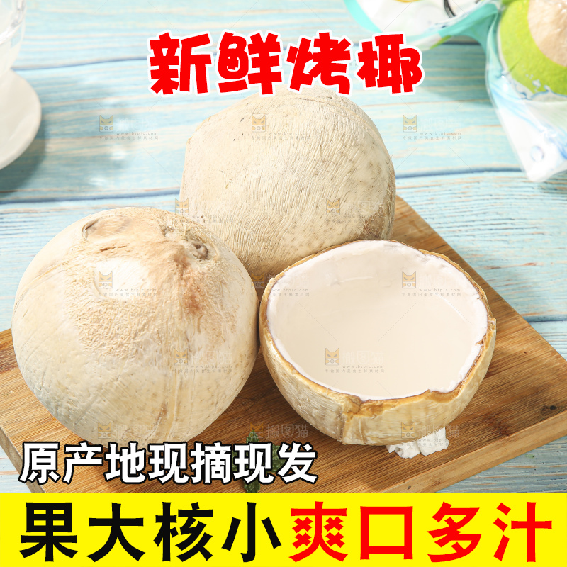浅底上的泰国进口烤椰