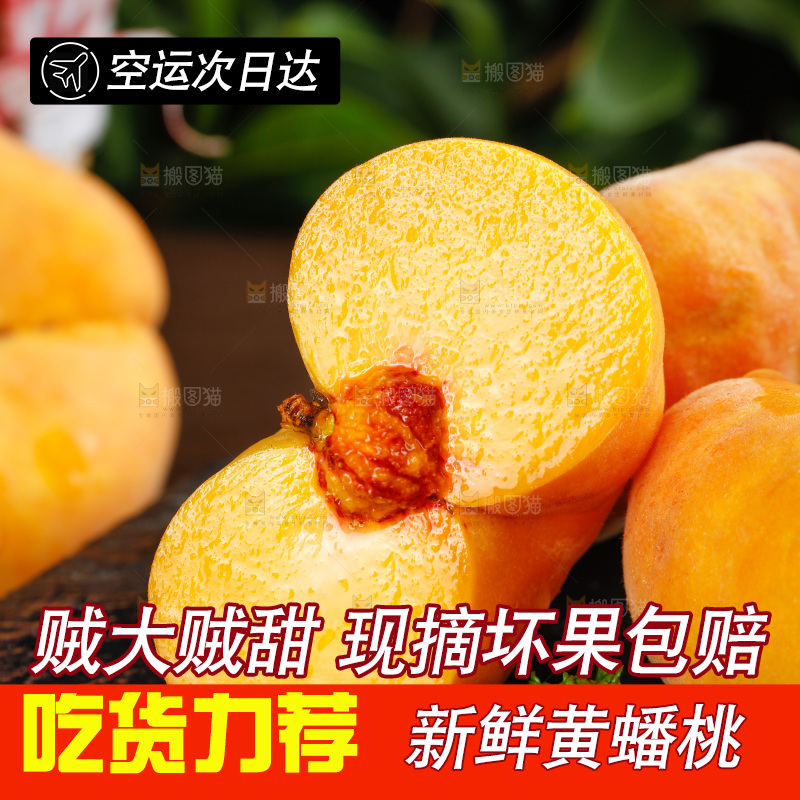 深底上的黄毛蟠桃