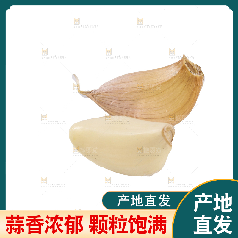 白底上的干蒜
