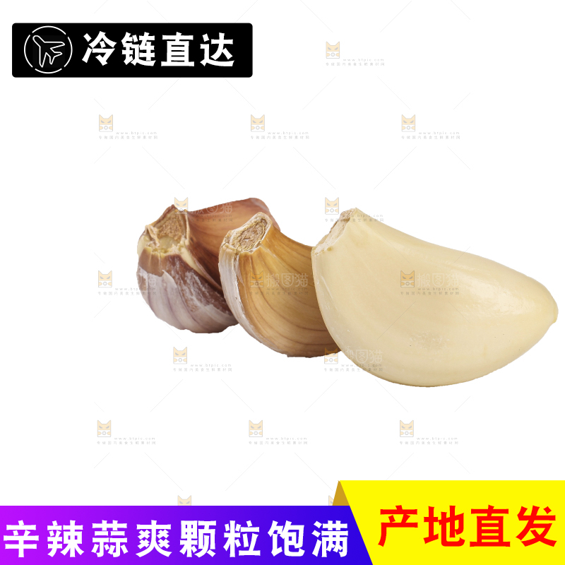 白底上的干蒜