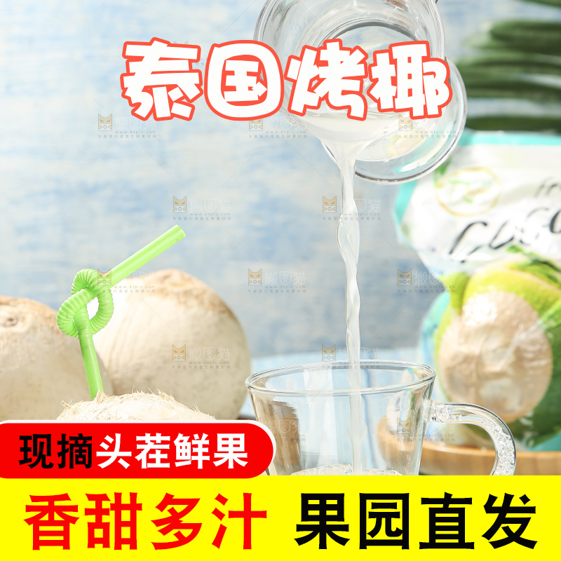 浅底上的泰国进口烤椰