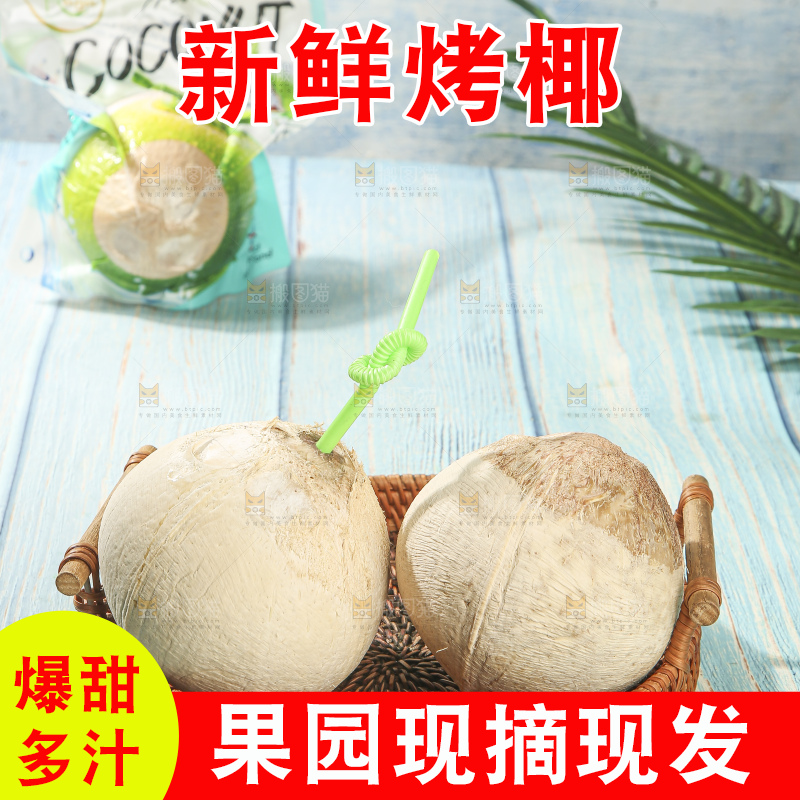 浅底上的泰国进口烤椰
