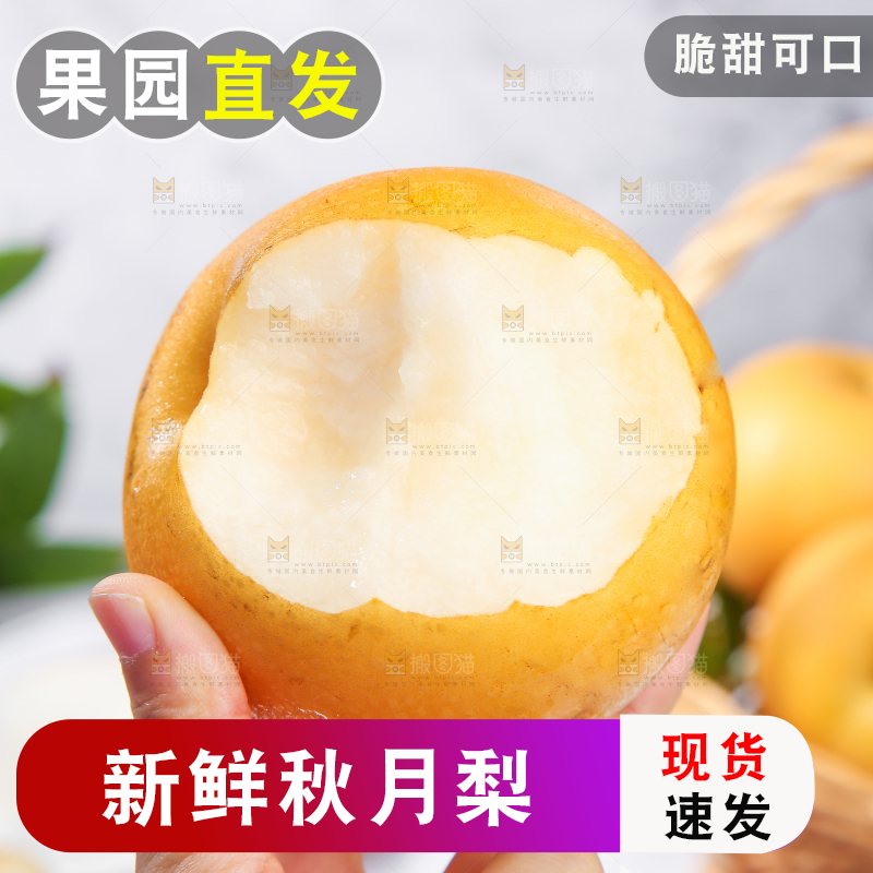 浅底上放着秋月梨