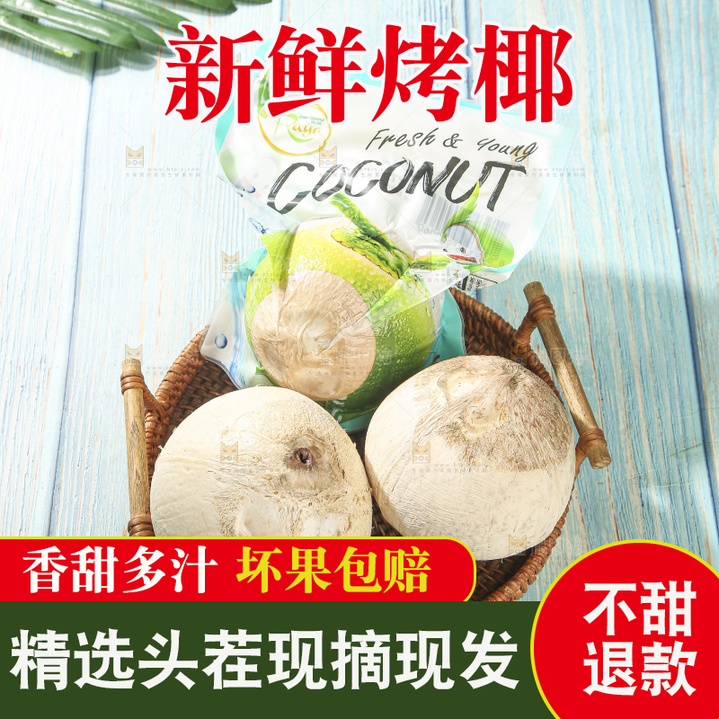 浅底上的泰国进口烤椰