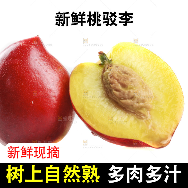 白底上的桃驳李