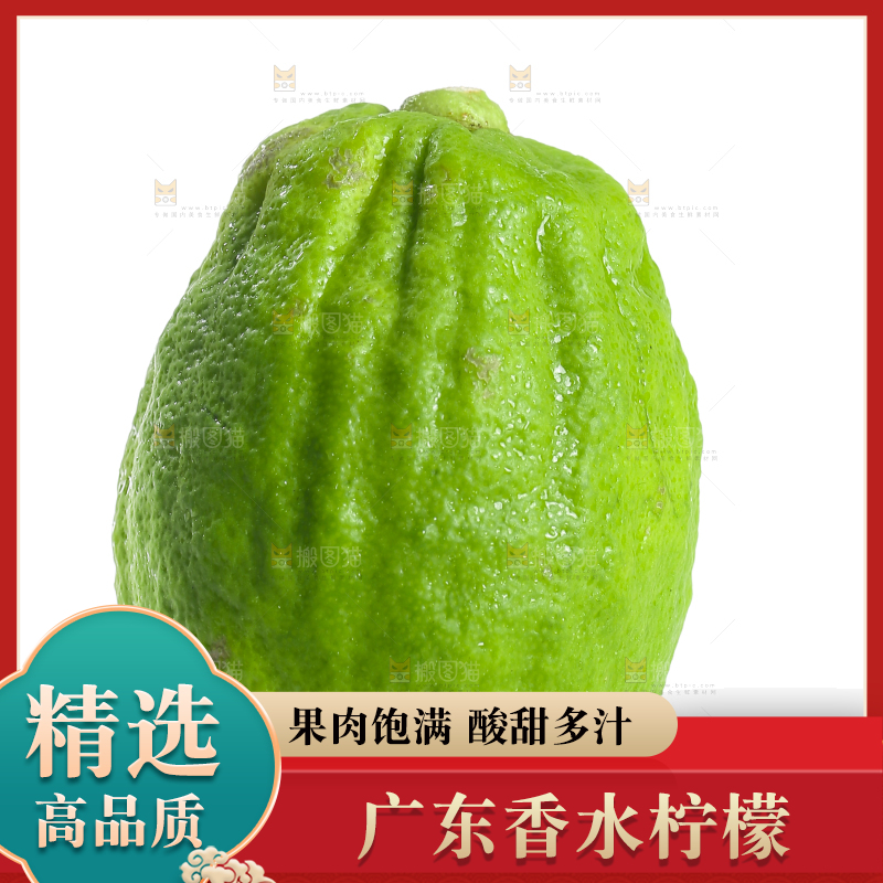 白底上的广东香水柠檬