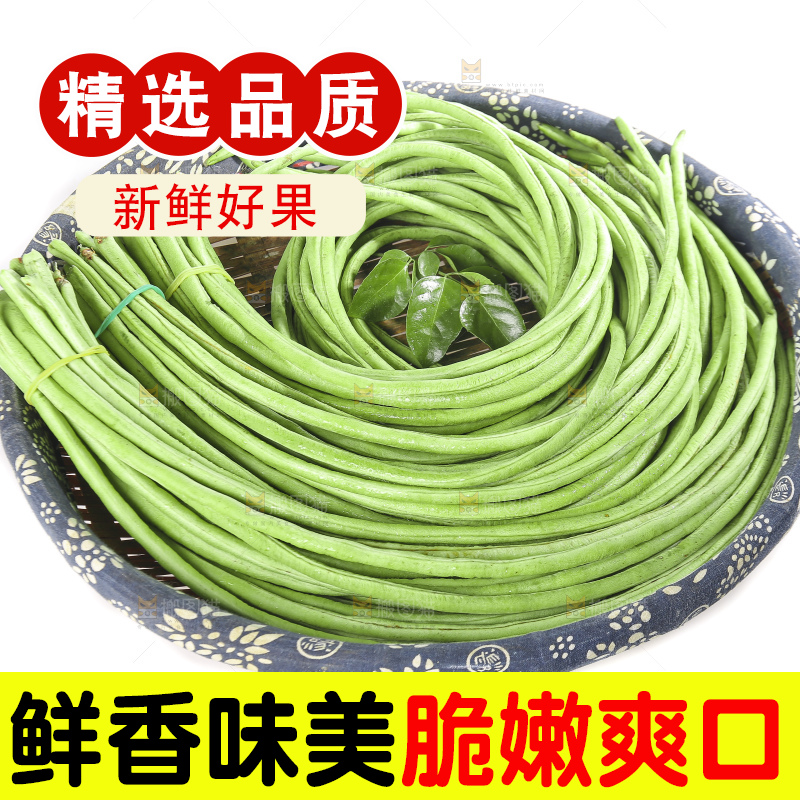 白底上的长豇豆