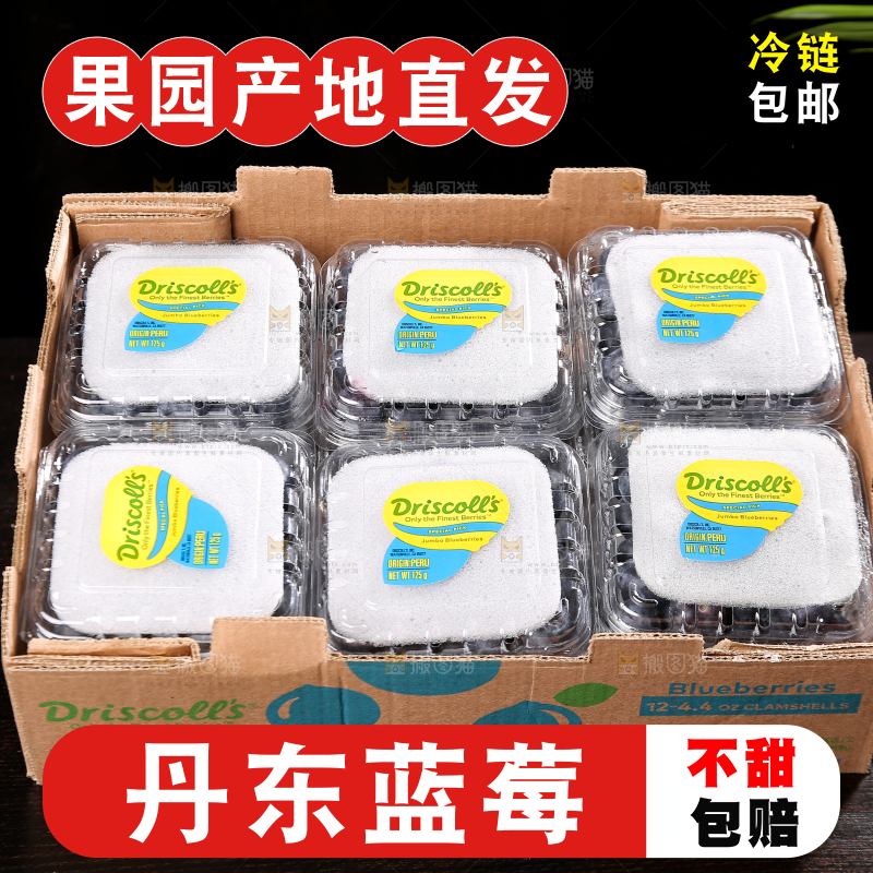 黑底上摆着的新鲜蓝莓