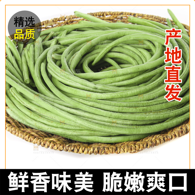 白底上的长豇豆