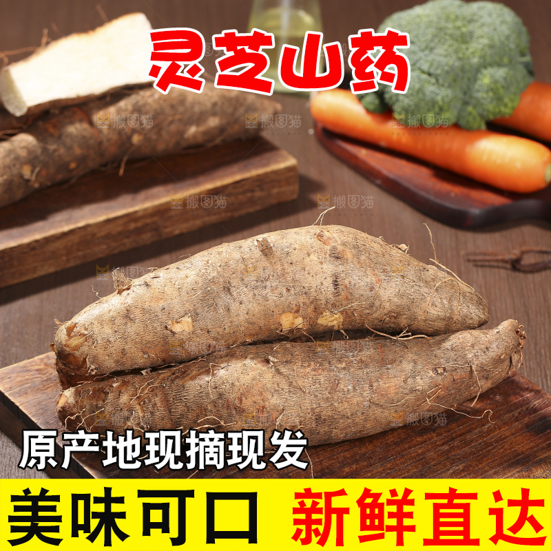 深底上放着灵芝山药