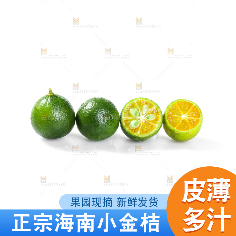白底上的小金桔