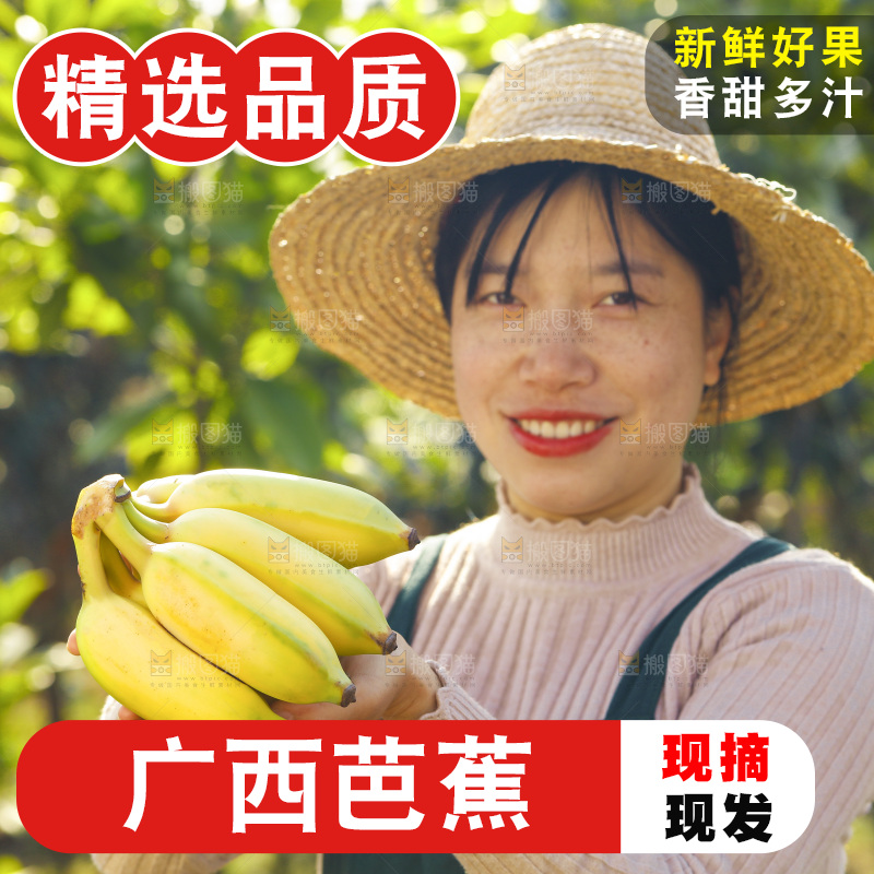 手里拿着广西芭蕉