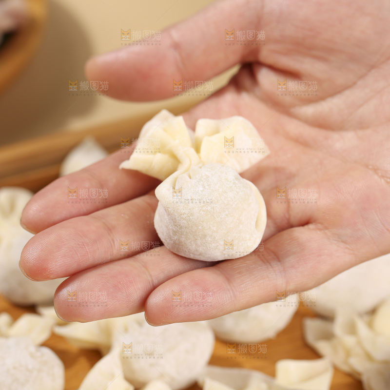 浅底上的小金鱼馄饨