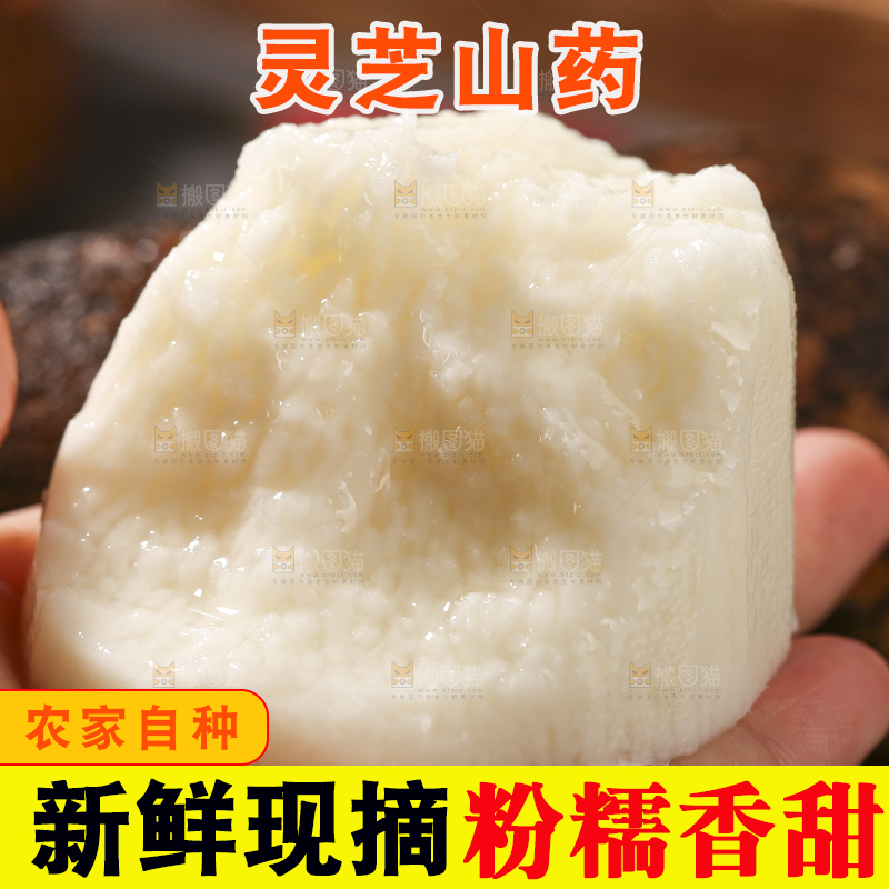 深底上放着灵芝山药