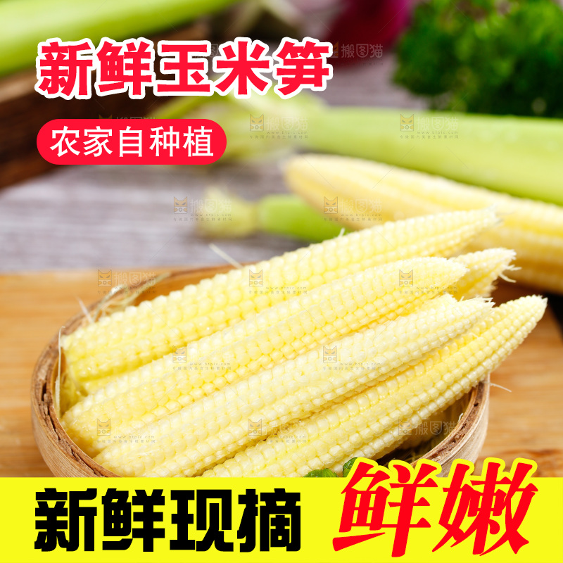 深底上的玉米笋