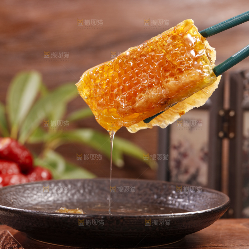 深底上的蜂巢蜜