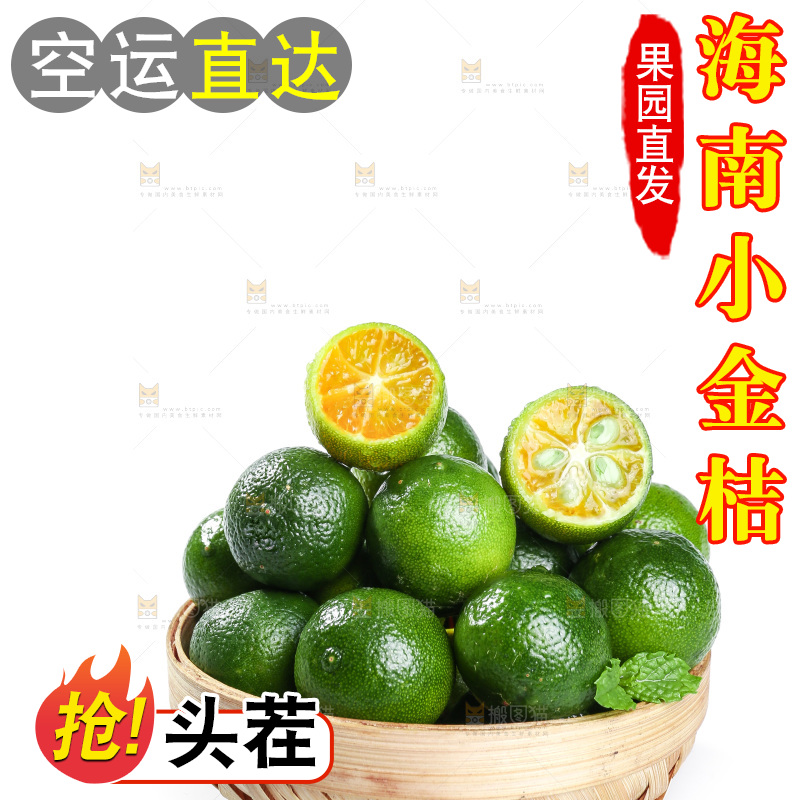 白底上的小金桔