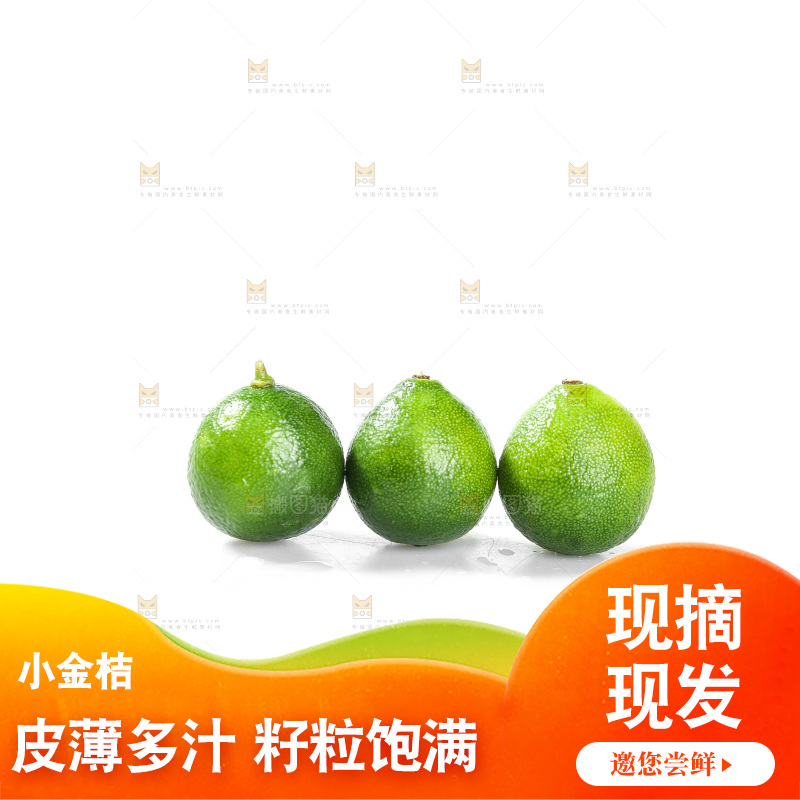 白底上的小金桔