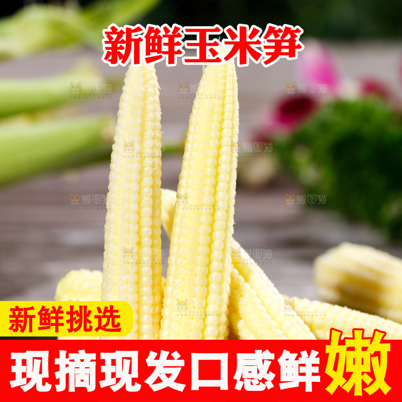 深底上的玉米笋