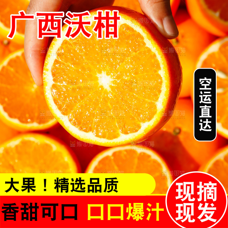 堆放着的新鲜沃柑