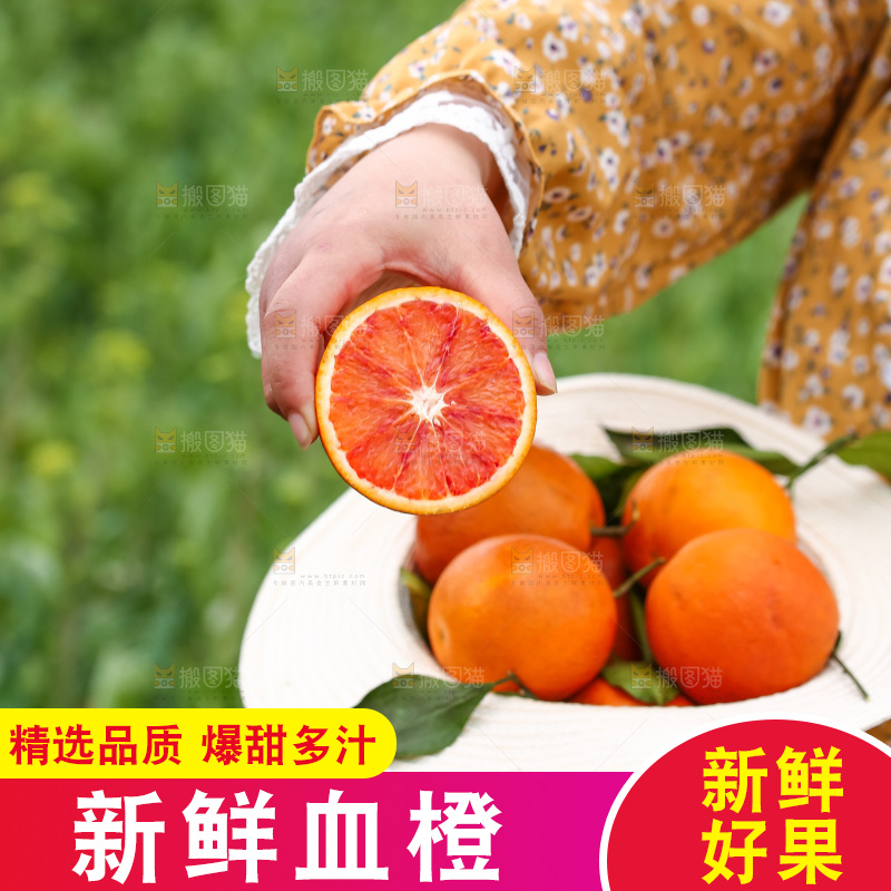 手里拿着赣南血橙