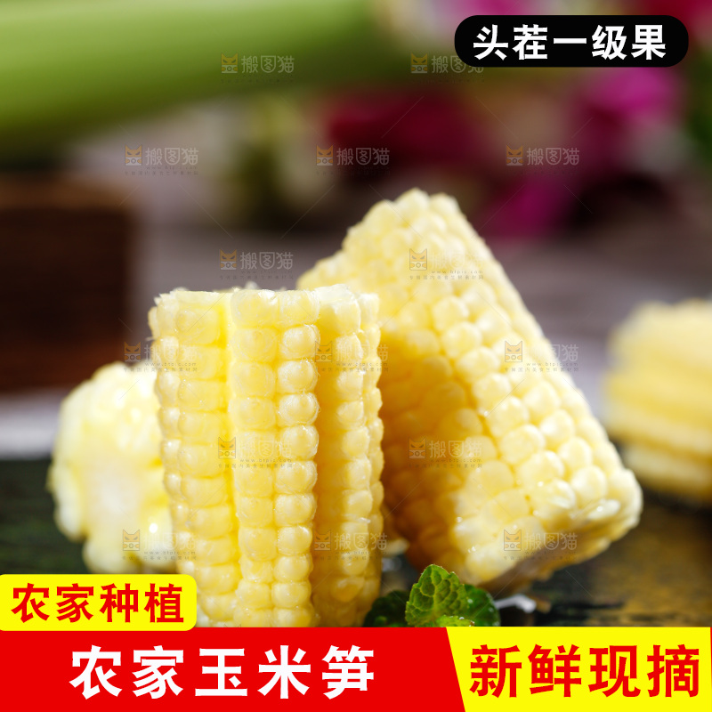 深底上的玉米笋