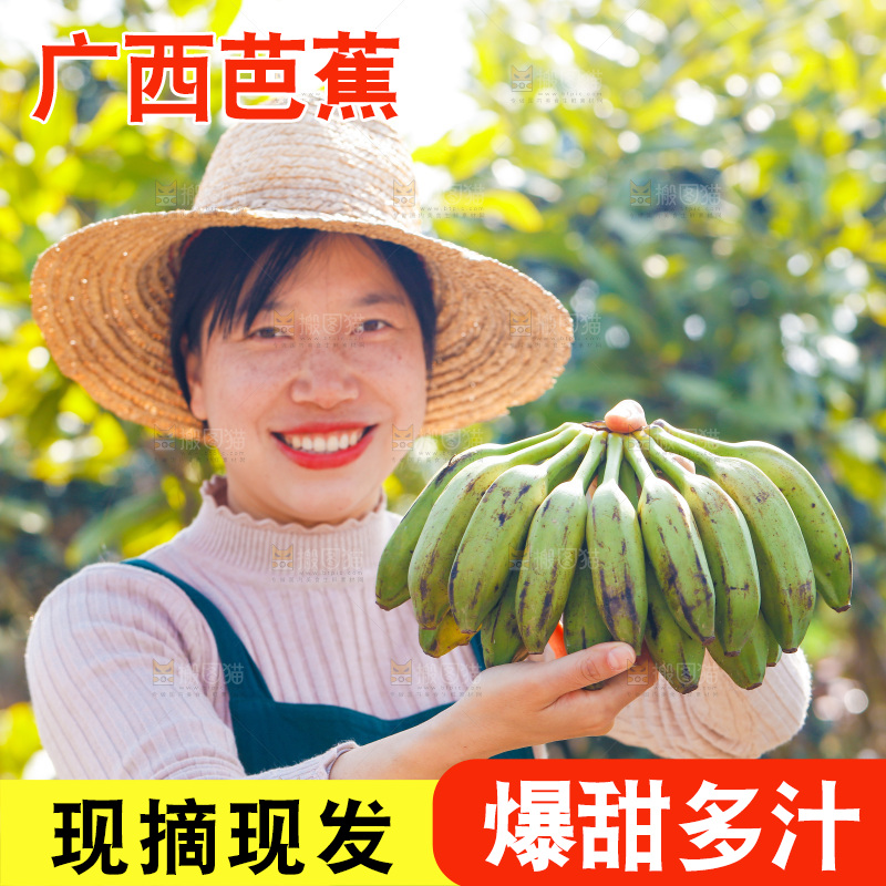 手里拿着广西芭蕉